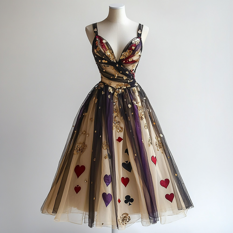 Summer original design magician theme hot stamping dress