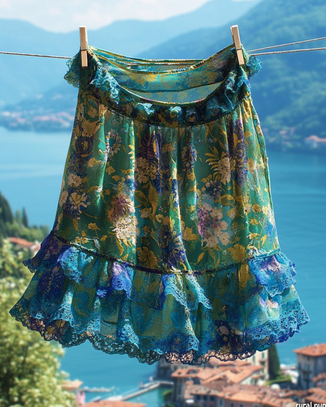 Summer Vacation Floral Print Skirt