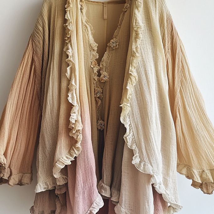 Ombre embroidered cardigan