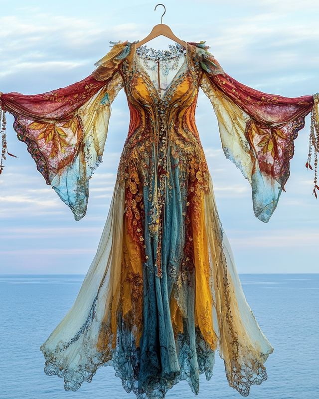 Summer Holiday Ruffle Lace Contrast Dress