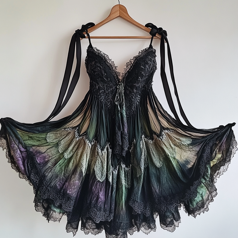 Hand-stitched irregular dress