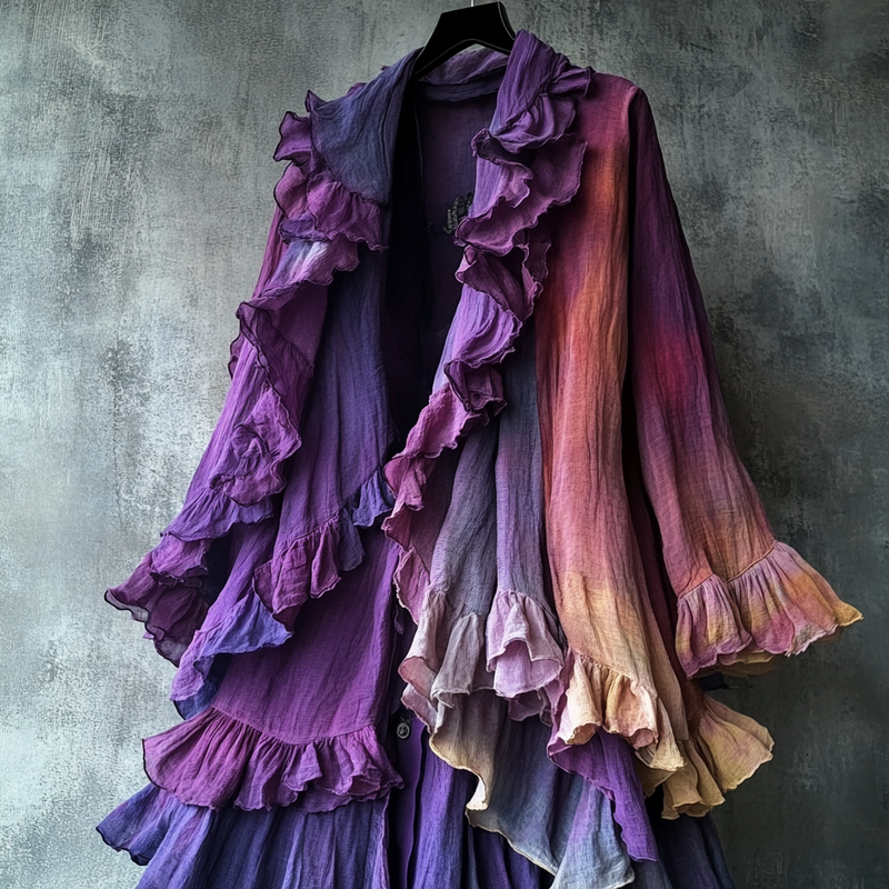 Ombre embroidered cardigan