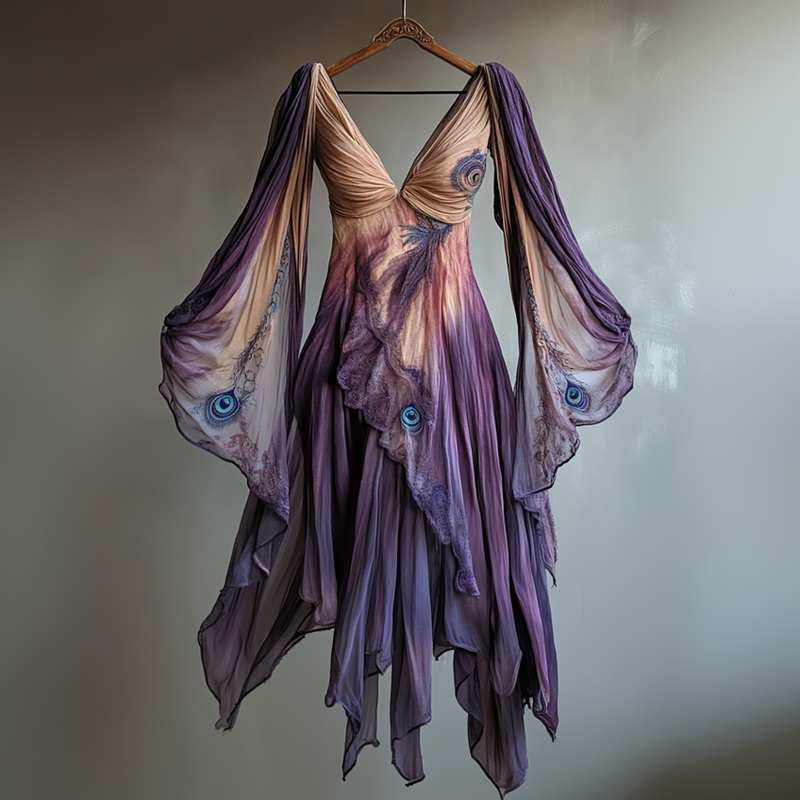 Hand-stitched irregular dress