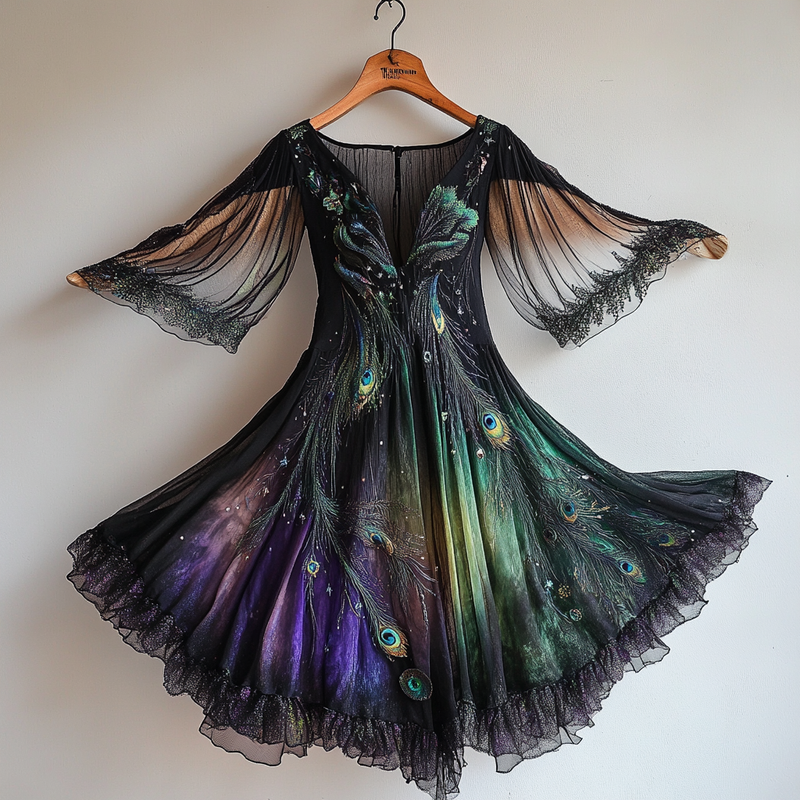 Hand-stitched irregular dress