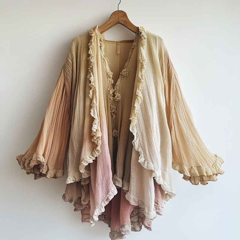 Ombre embroidered cardigan