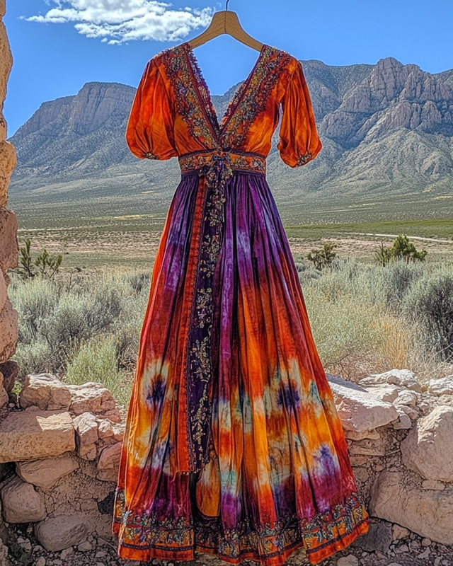 Summer Vacation Lace Embroidery Dress