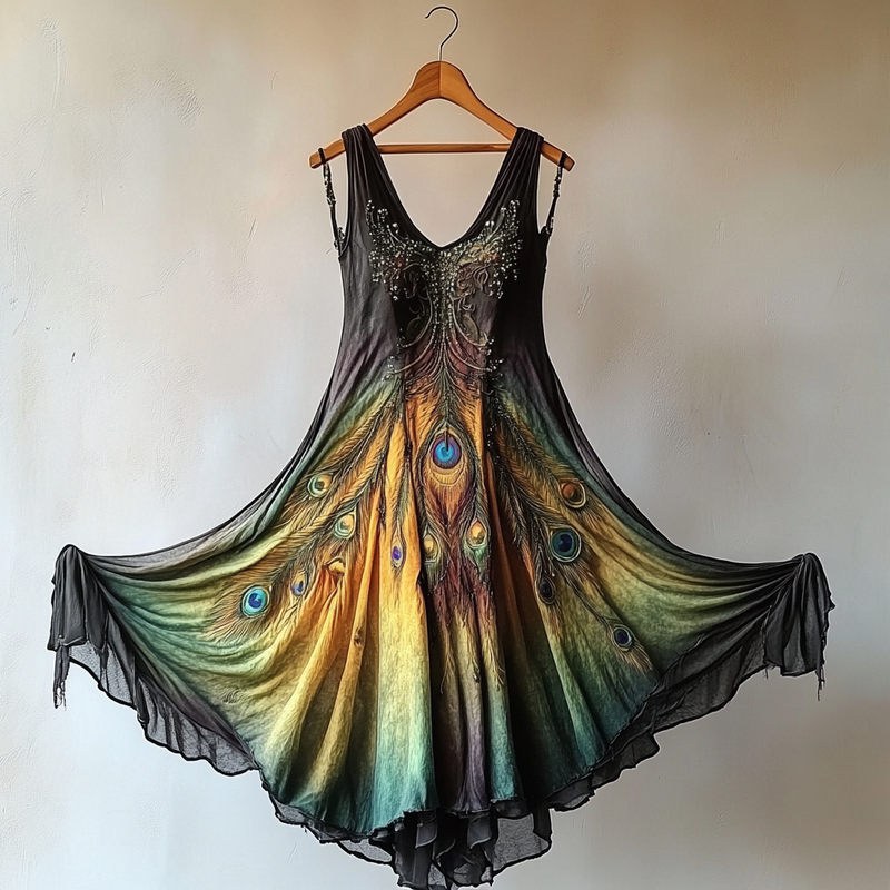 Hand-stitched irregular dress