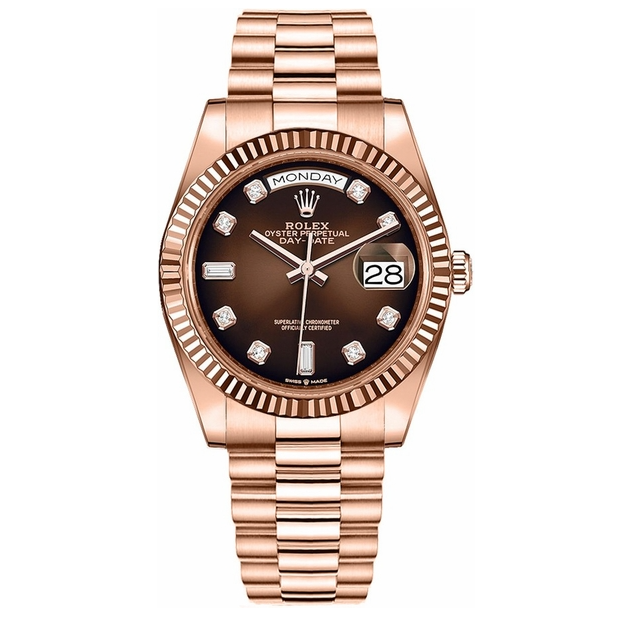 Rolex Day-Date 36 Brown Ombre Dial Watch 128235