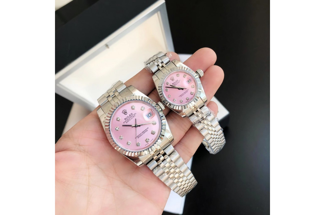 Rolex Datejust 36/28mm SS/SS Jub Pink/Dial