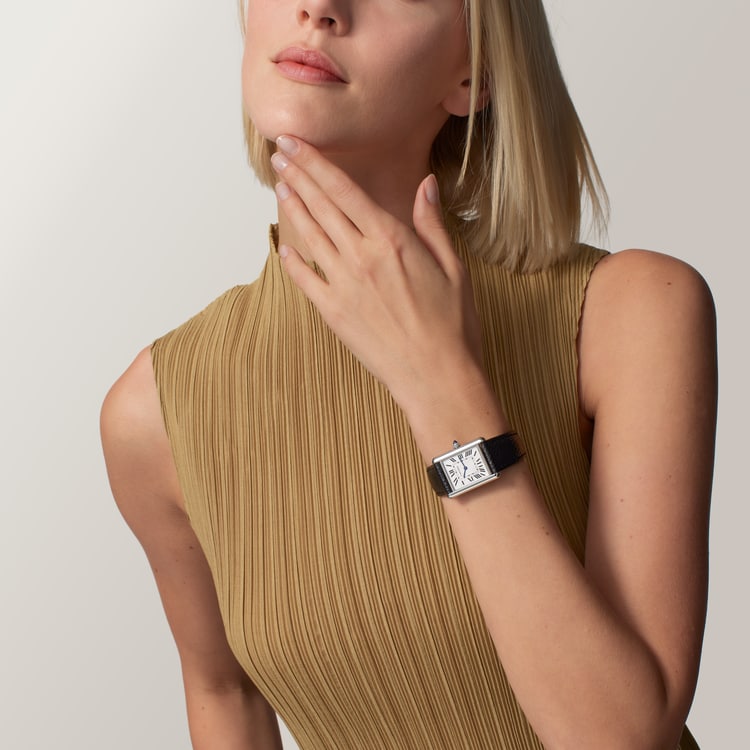 Tank Must SolarBeatโข watch large model silvered dial 33.7mm