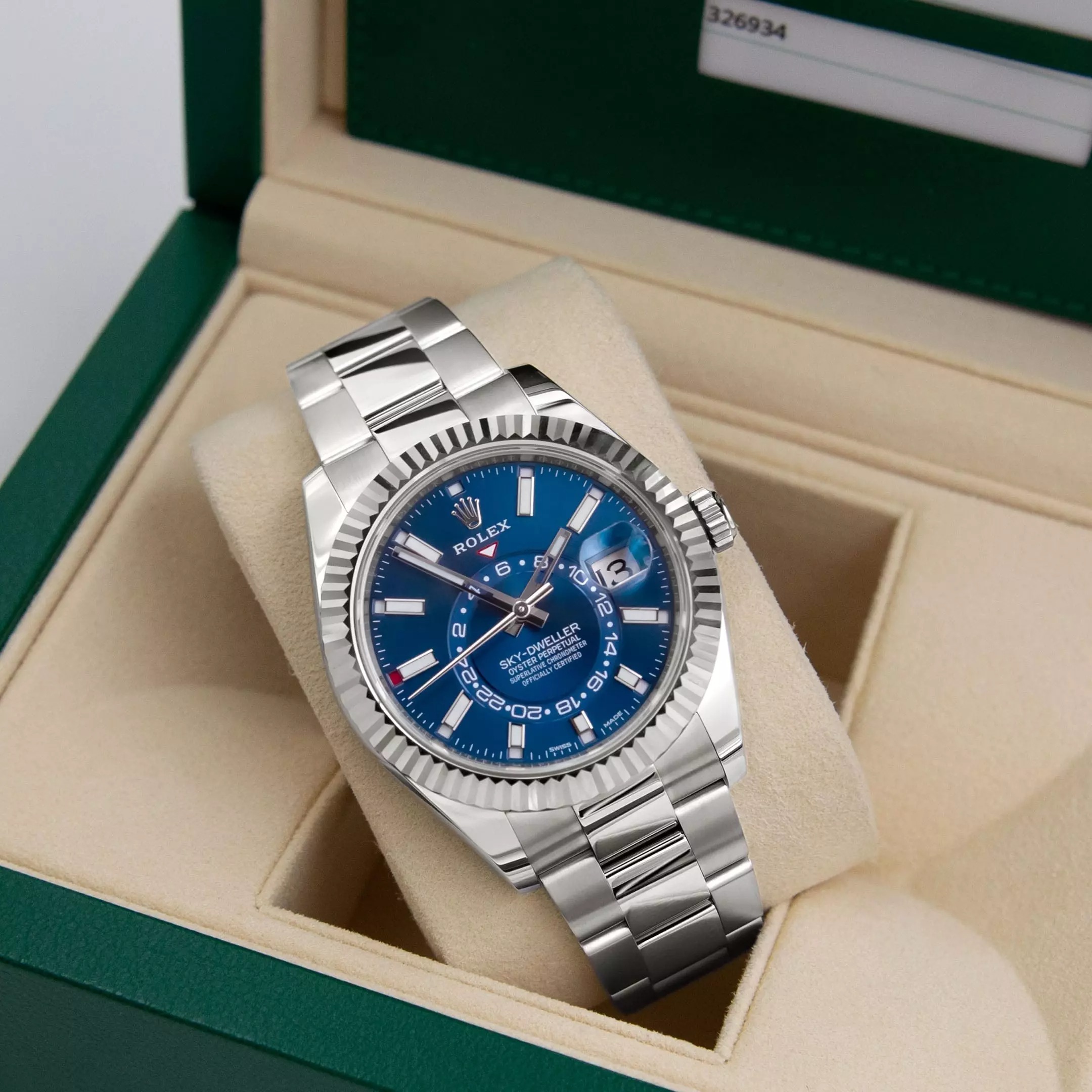 Rolex Sky-Dweller Blue Dial Stainless Steel 326934-0003 Oyster Replica