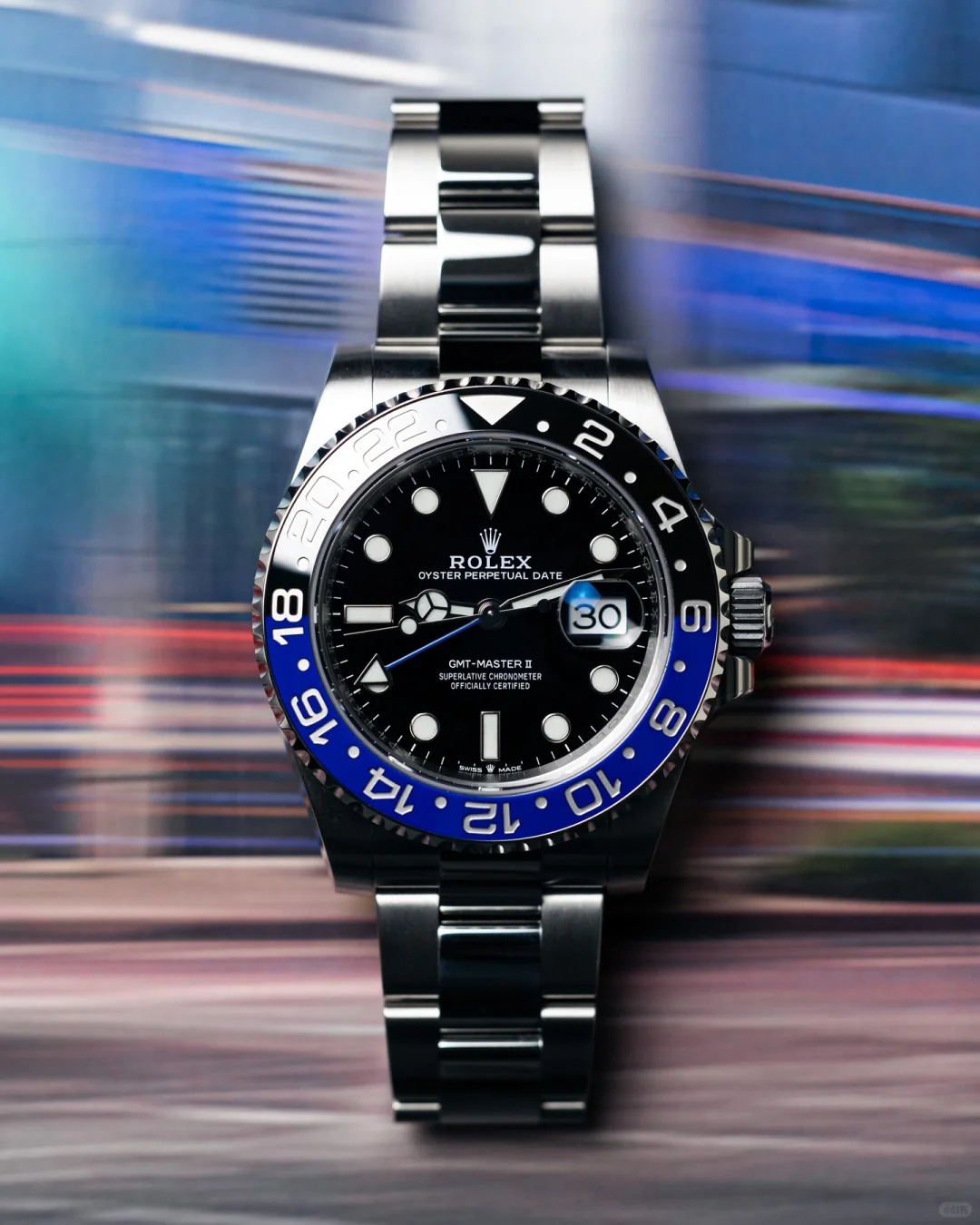 Rolex GMT Master ll Batman Oyster Bracelet Men's Watch M126710BLNR-0003