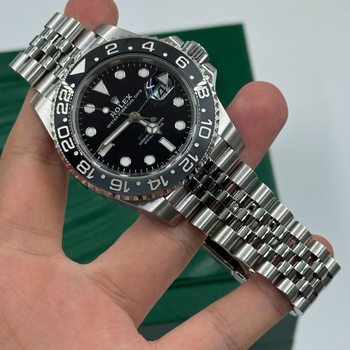 Rolex GMT Master ll Automatic Black Dial Jubilee Bracelet Steel Men's Watch M126710GRNR-0003