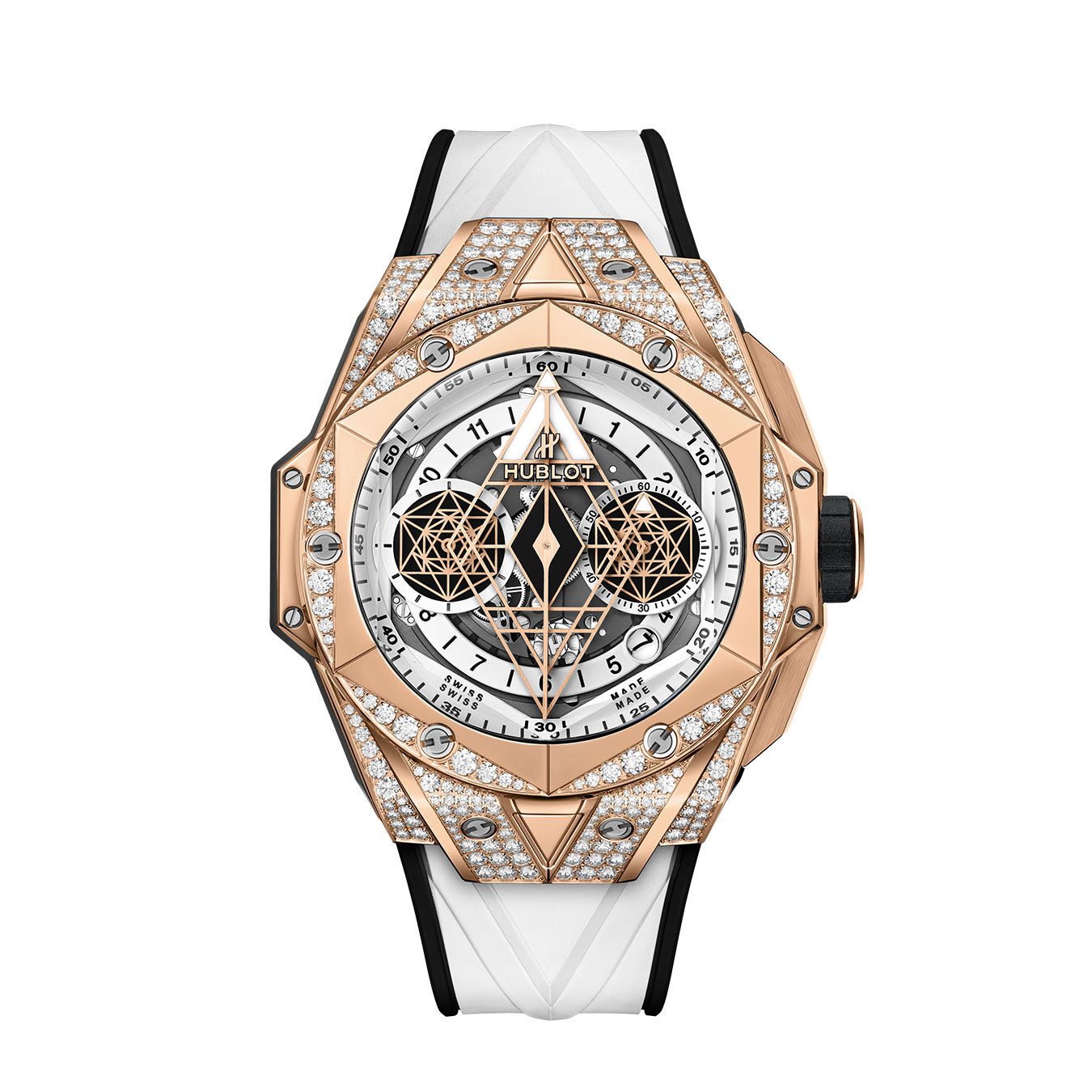 Hublot Big Bang SANG BLEU II KING GOLD WHITE PAVΓ Ref# 418.OX.2001.RX.1604.MXM20