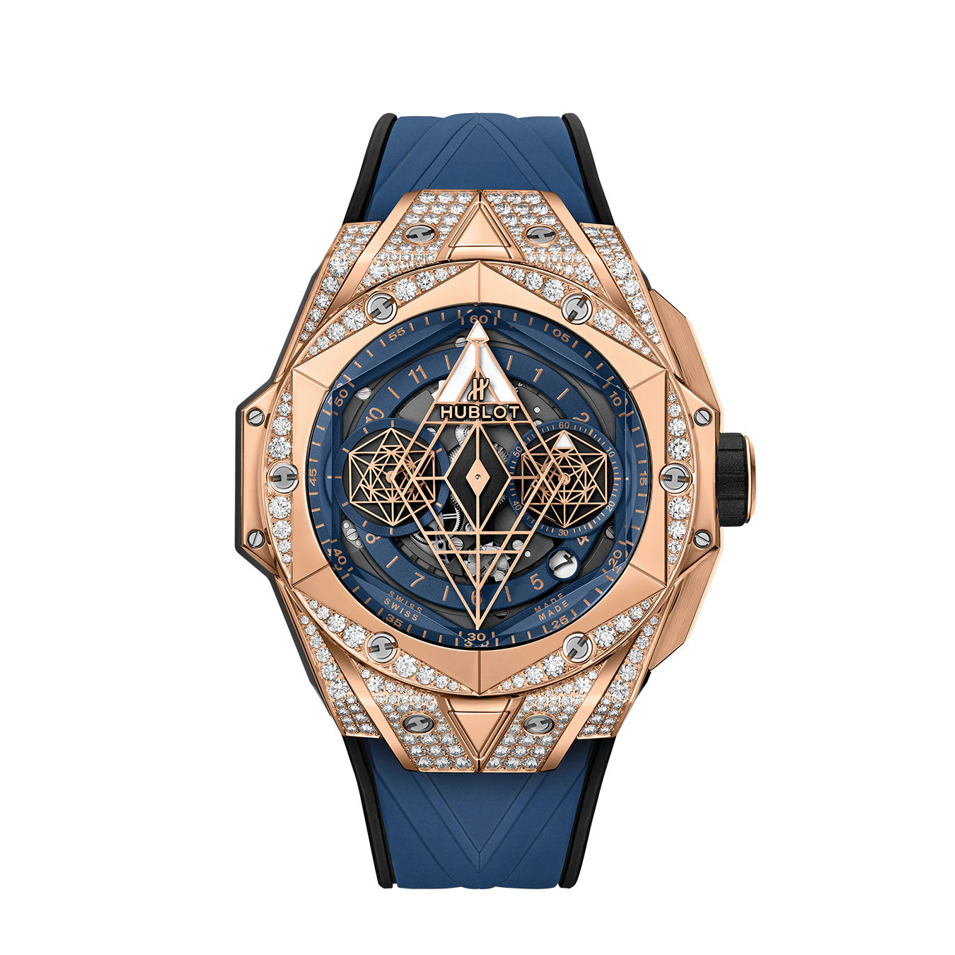 Hublot Big Bang SANG BLEU II KING GOLD BLUE PAVΓ Ref# 418.OX.5108.RX.1604.MXM20