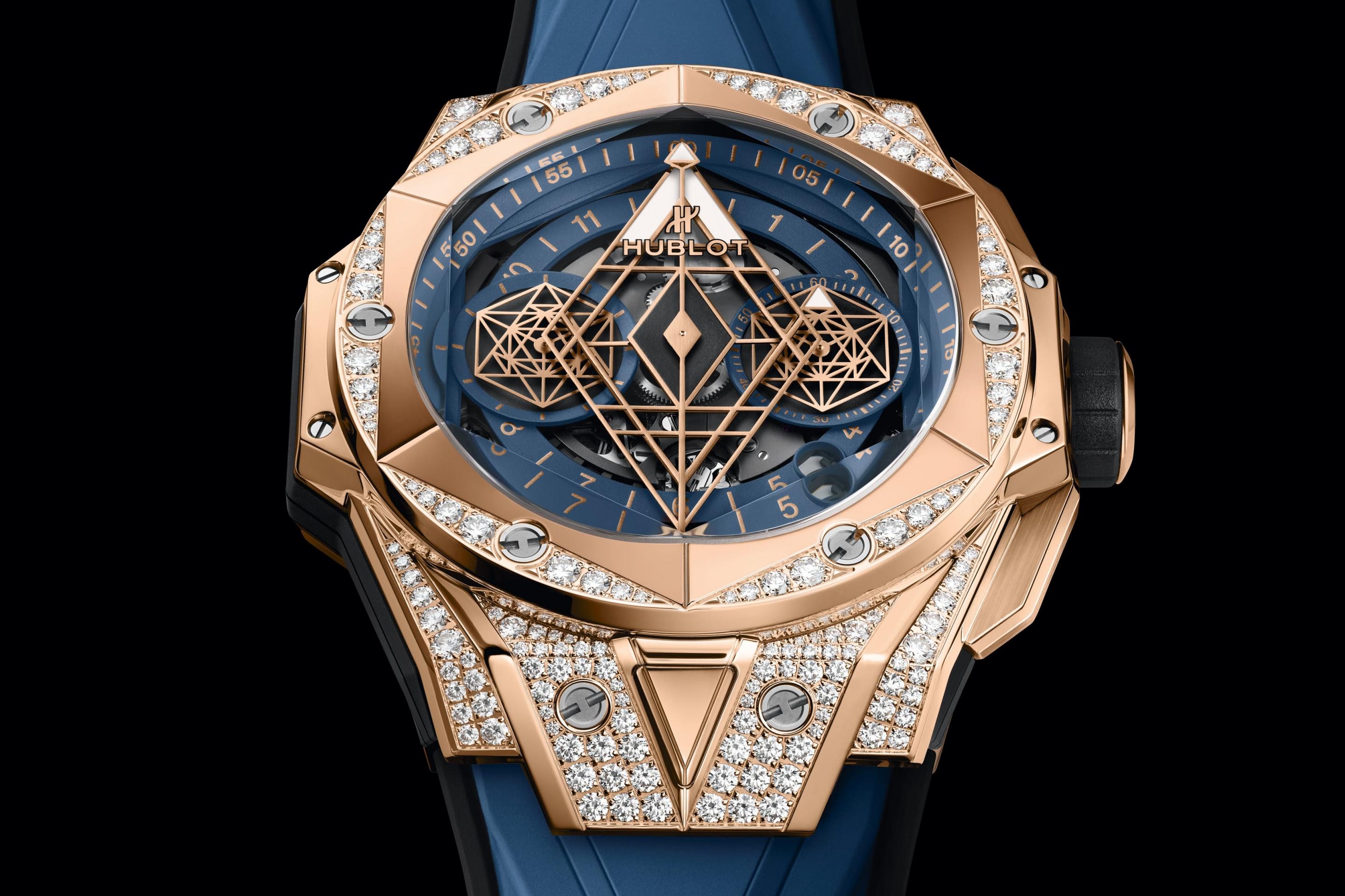 Hublot Big Bang SANG BLEU II KING GOLD BLUE PAVΓ Ref# 418.OX.5108.RX.1604.MXM20