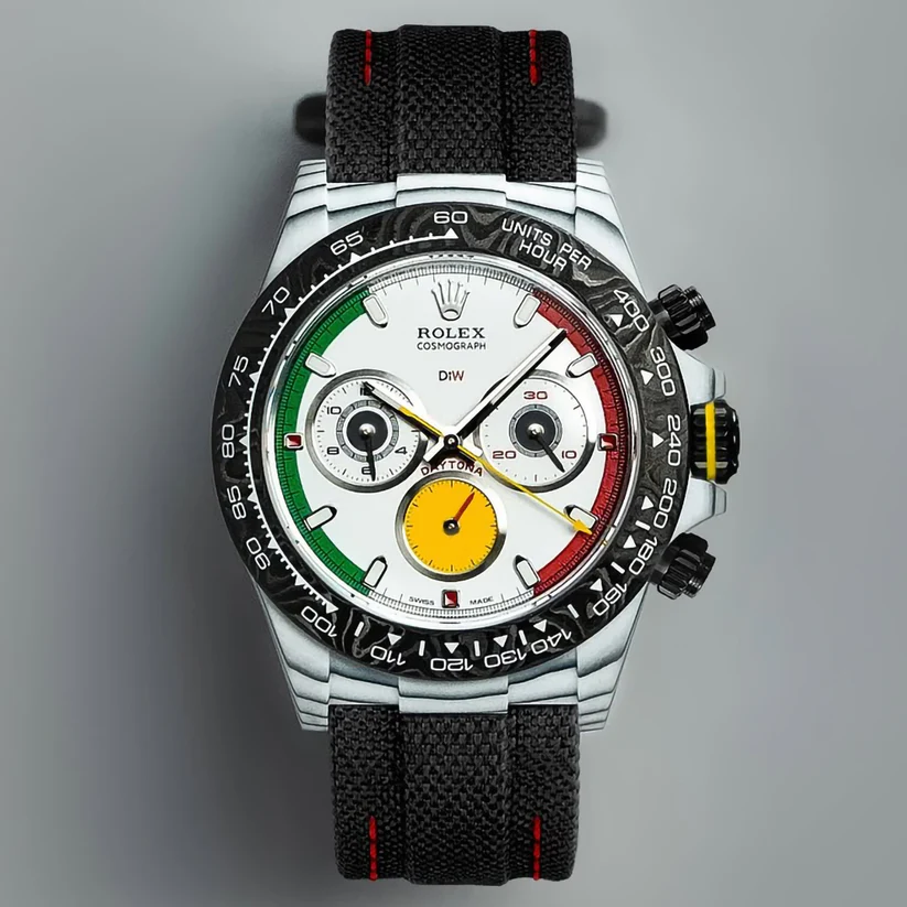 DiW Rolex Daytona FERRARI WATCH CarboQuartz
