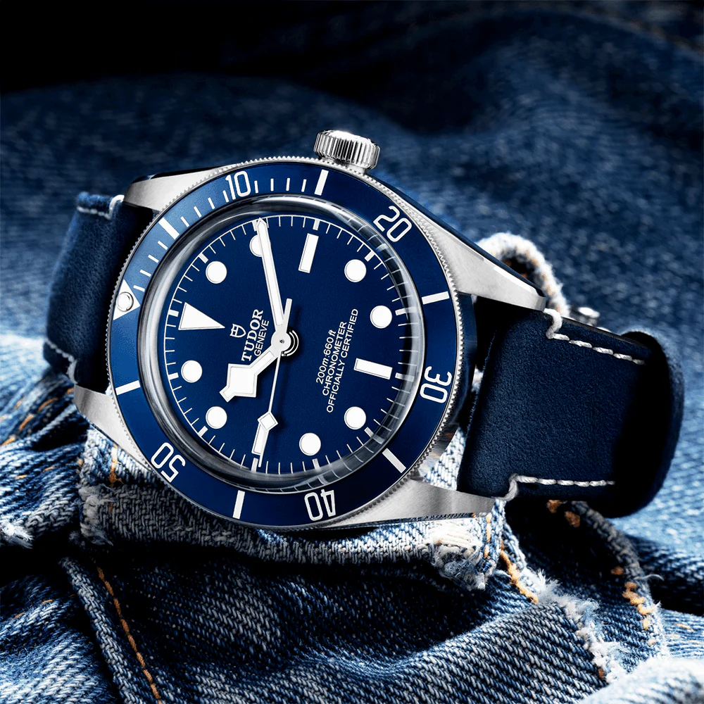 Black Bay 58 39mm Navy Blue Dial & Bezel Automatic Leather Strap Watch