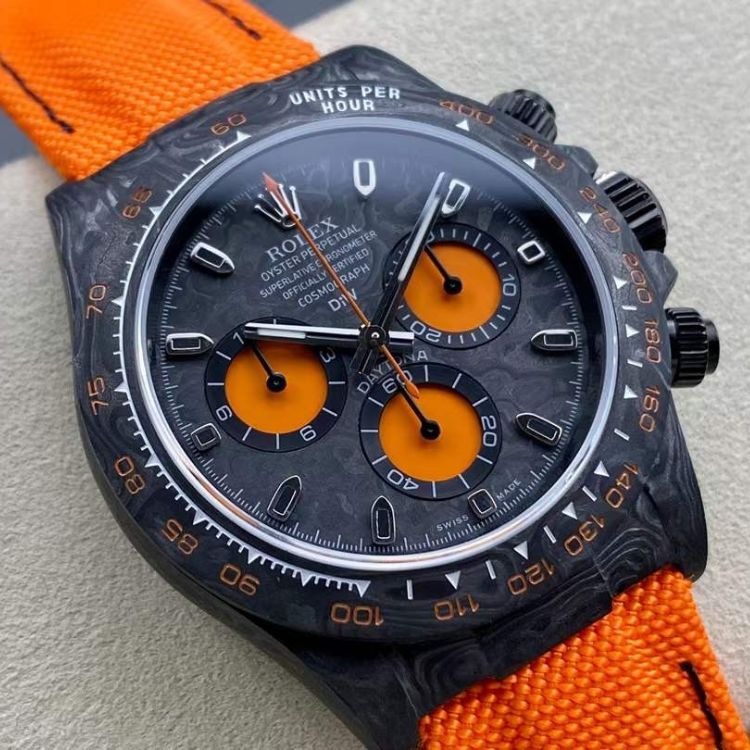 Rolex DiW Carbon Daytona Orange Edition