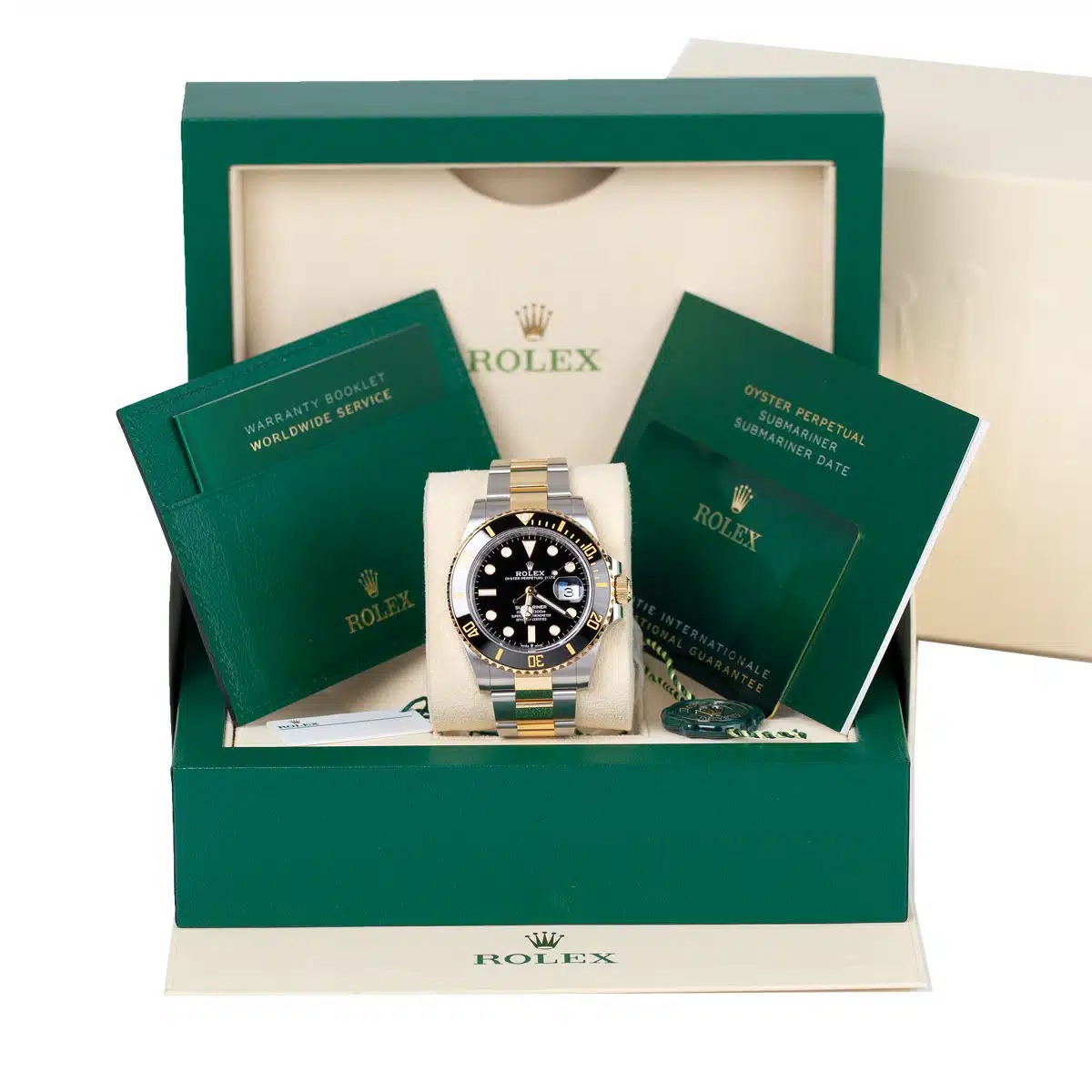 Rolex Submariner Date Two Tone Oyster Bracelet Men's Watch 126613LN