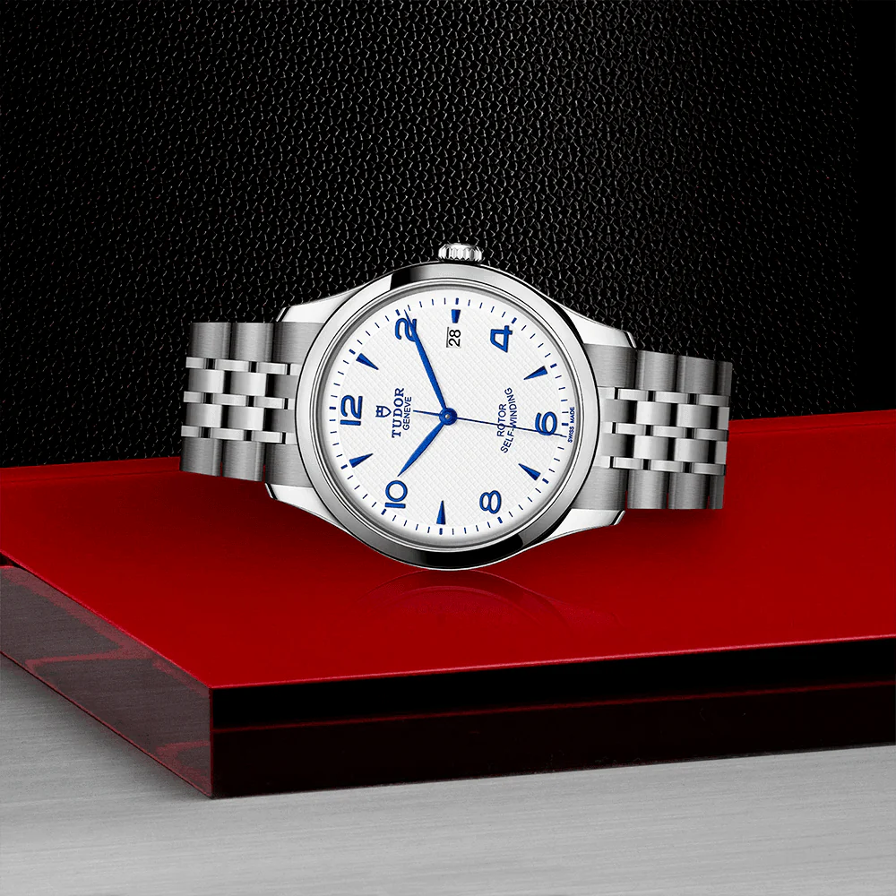 1926 41mm Opaline/Blue Arabic Dial Men's Automatic Bracelet Watch