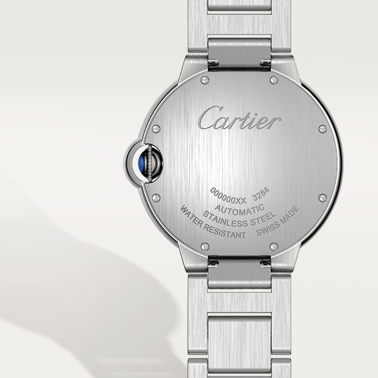 Ballon Bleu de Cartier watch Silver guilloché dial 36 mm