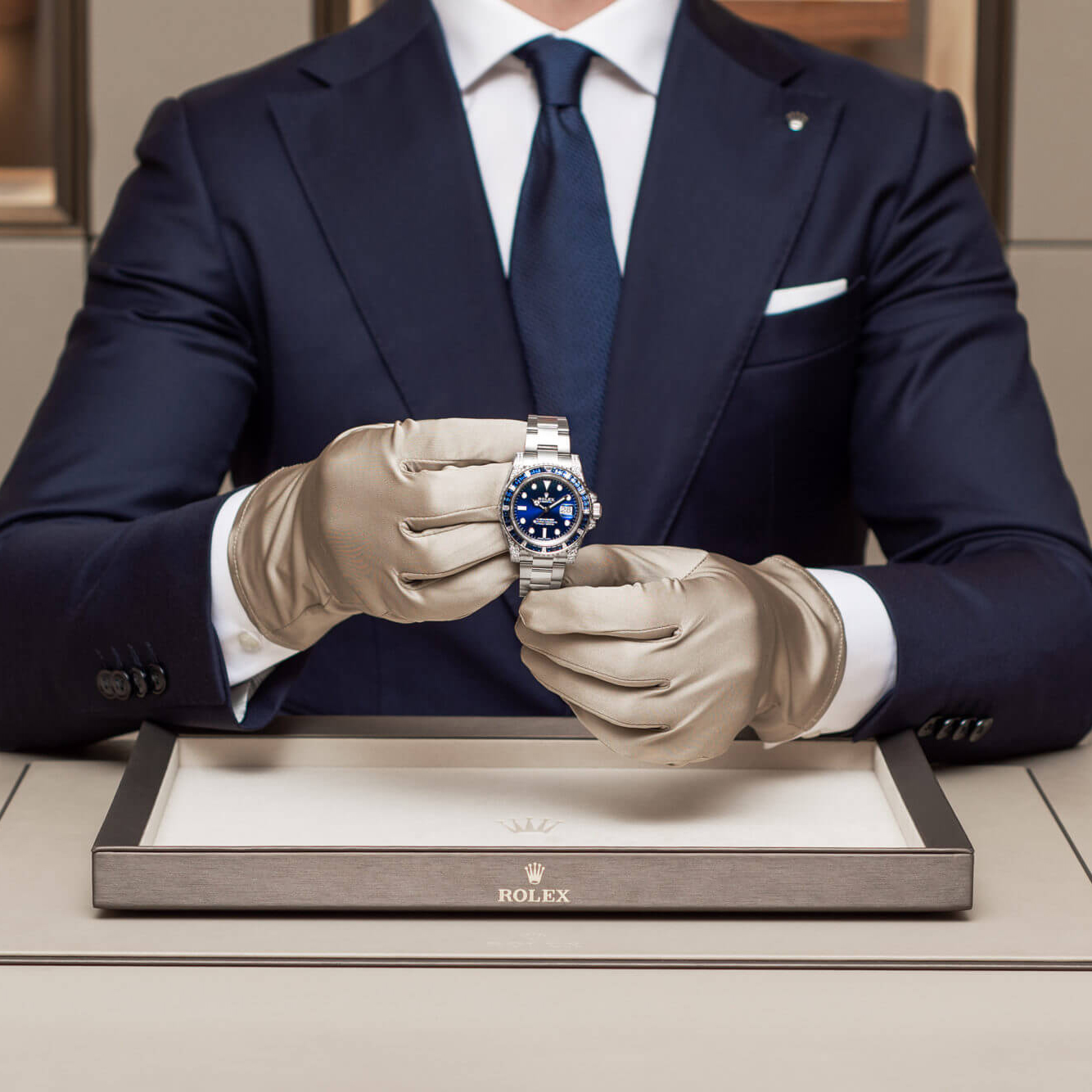 Submariner Date 116659SABR 18K White Gold Diamonds Sapphires UNWORN Replica