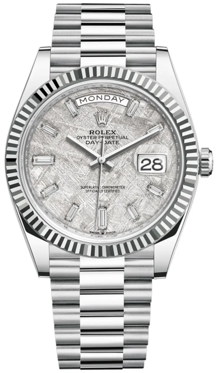 Rolex Day-Date 40 Platinum Meteorite Diamond Dial Men's Watch M228236-0011