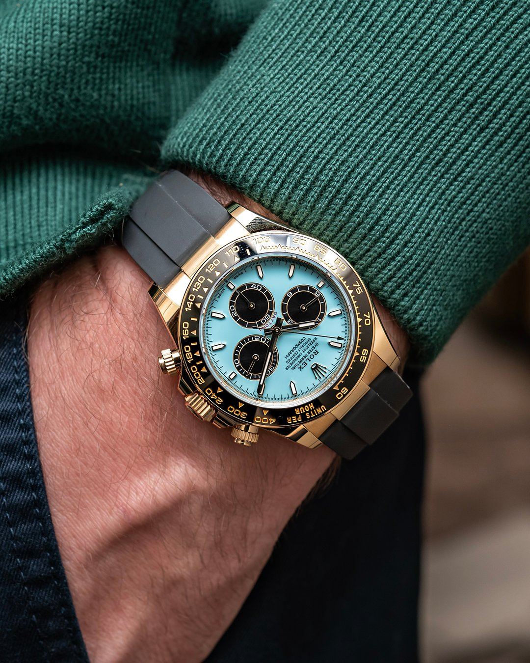 Rolex Cosmograph Daytona Turquoise Blue Dial 40 mm 126518ln-0014