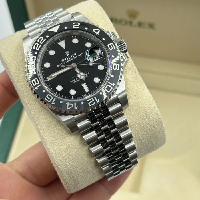 Rolex GMT Master ll Automatic Black Dial Jubilee Bracelet Steel Men's Watch M126710GRNR-0003