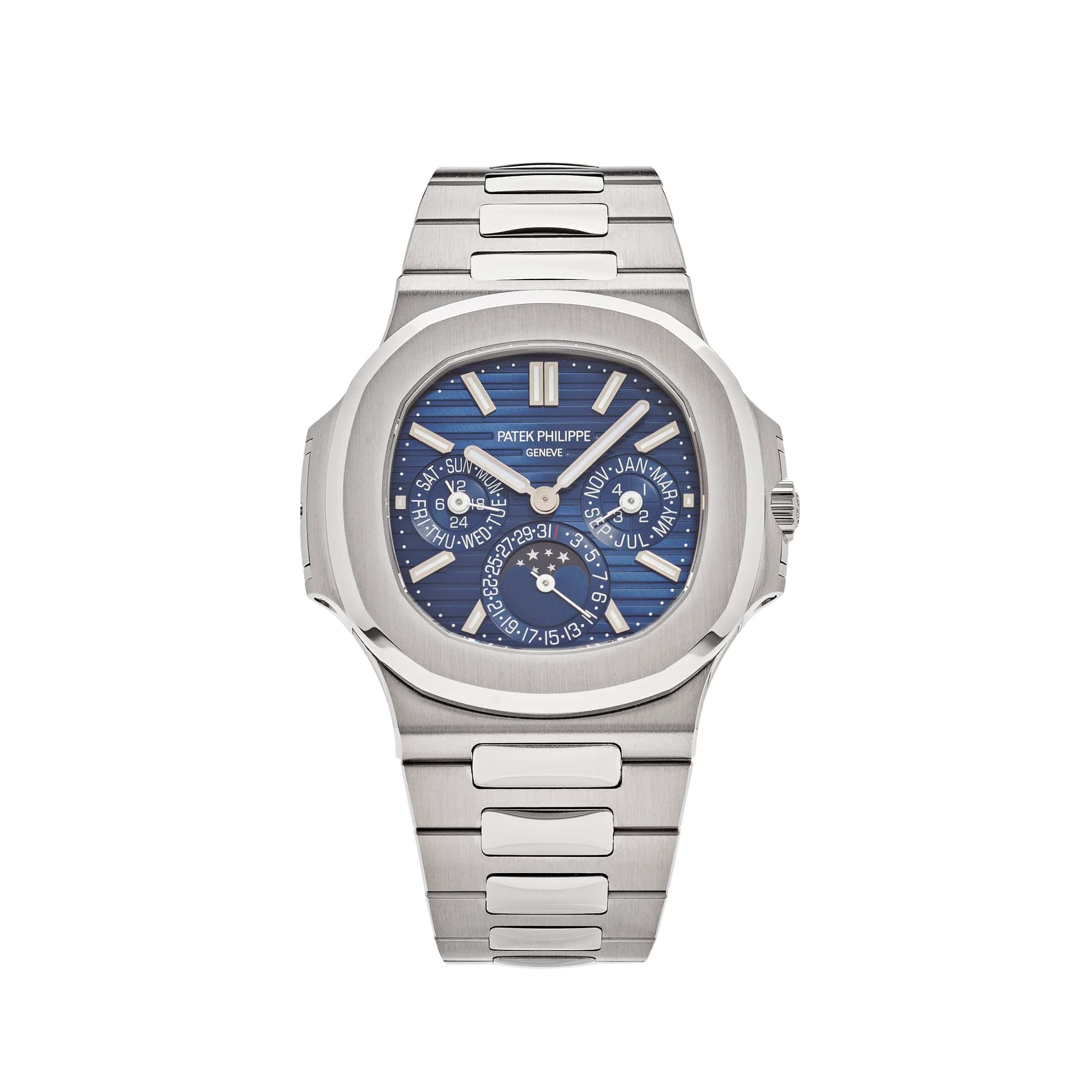 Patek Philippe Nautilus 5740/1G-001 Perpetual Calendar Moon Phases White Gold (2023)