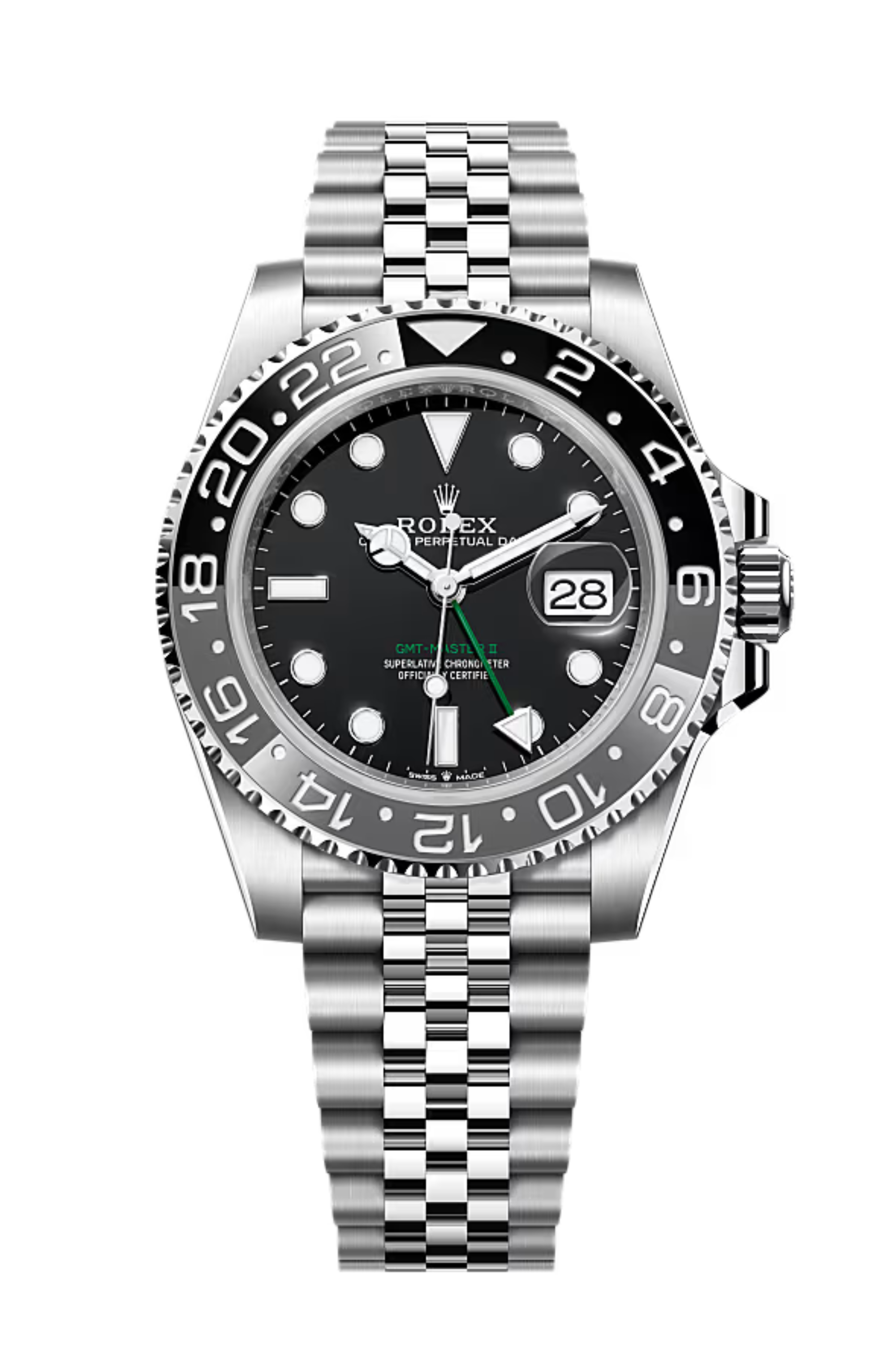 Rolex GMT Master ll Automatic Black Dial Jubilee Bracelet Steel Men's Watch M126710GRNR-0003