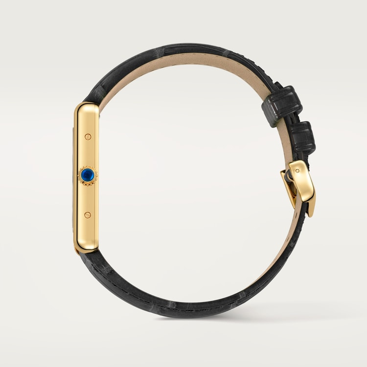 Tank Louis Cartier watch Large model Grained silvered dial 33.7 mm