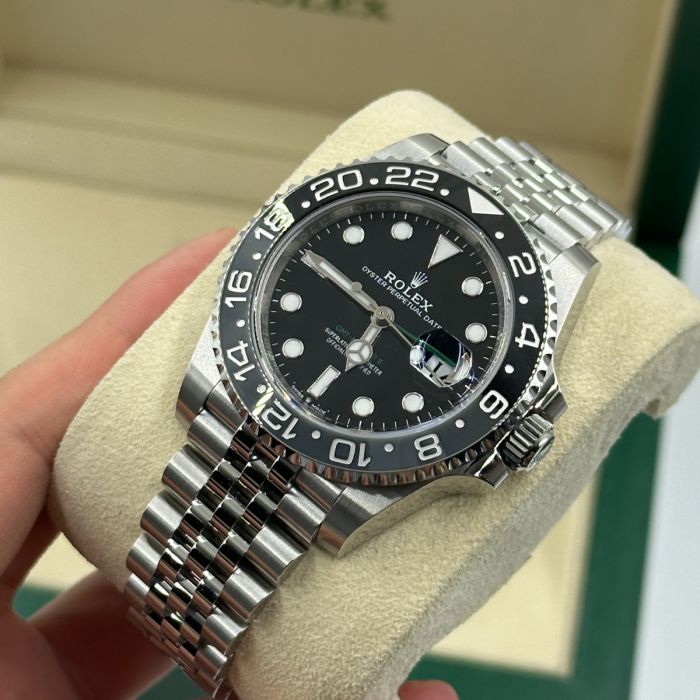 Rolex GMT Master ll Automatic Black Dial Jubilee Bracelet Steel Men's Watch M126710GRNR-0003