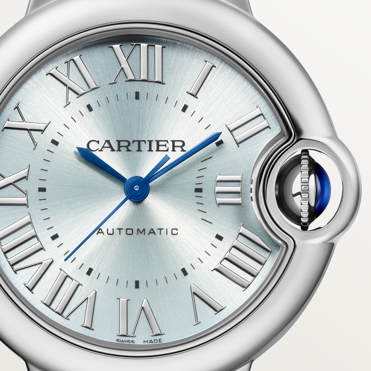 Ballon Bleu de Cartier watch Blue silvered sunray-brushed dial 33 mm