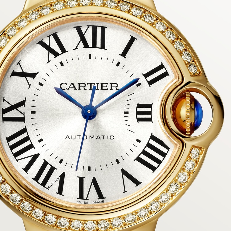 Ballon Bleu de Cartier watch Silver sunray-effect dial 33 mm