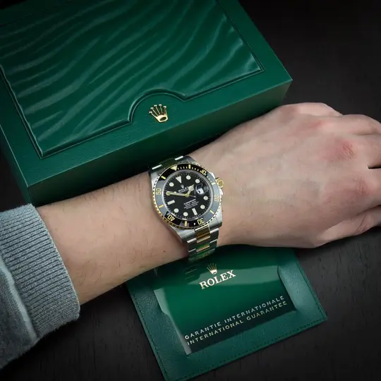 Rolex Submariner Date Two Tone Oyster Bracelet Men's Watch 126613LN