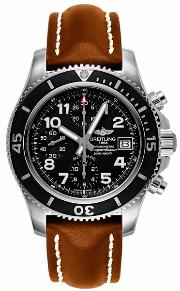 Superocean Chronograph brown strap 42mm
