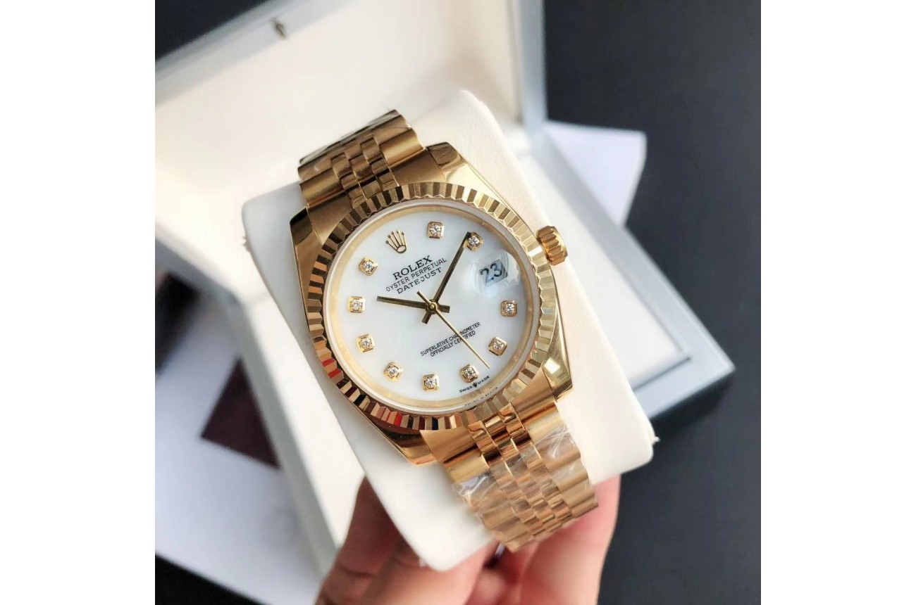 Rolex Datejust 36/28mm RG/RG Jub White/Dial