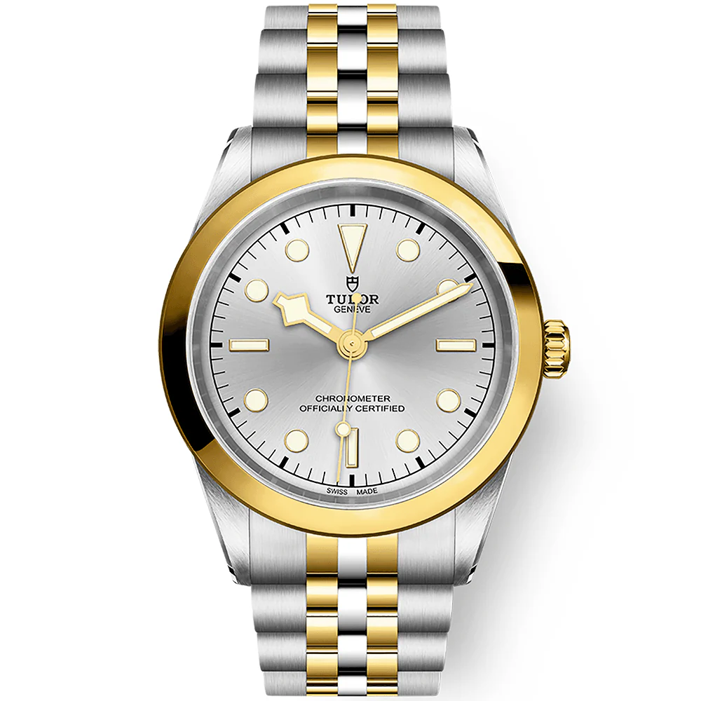 Black Bay 41mm S&G Silver Dial Automatic Men's Bracelet Watch