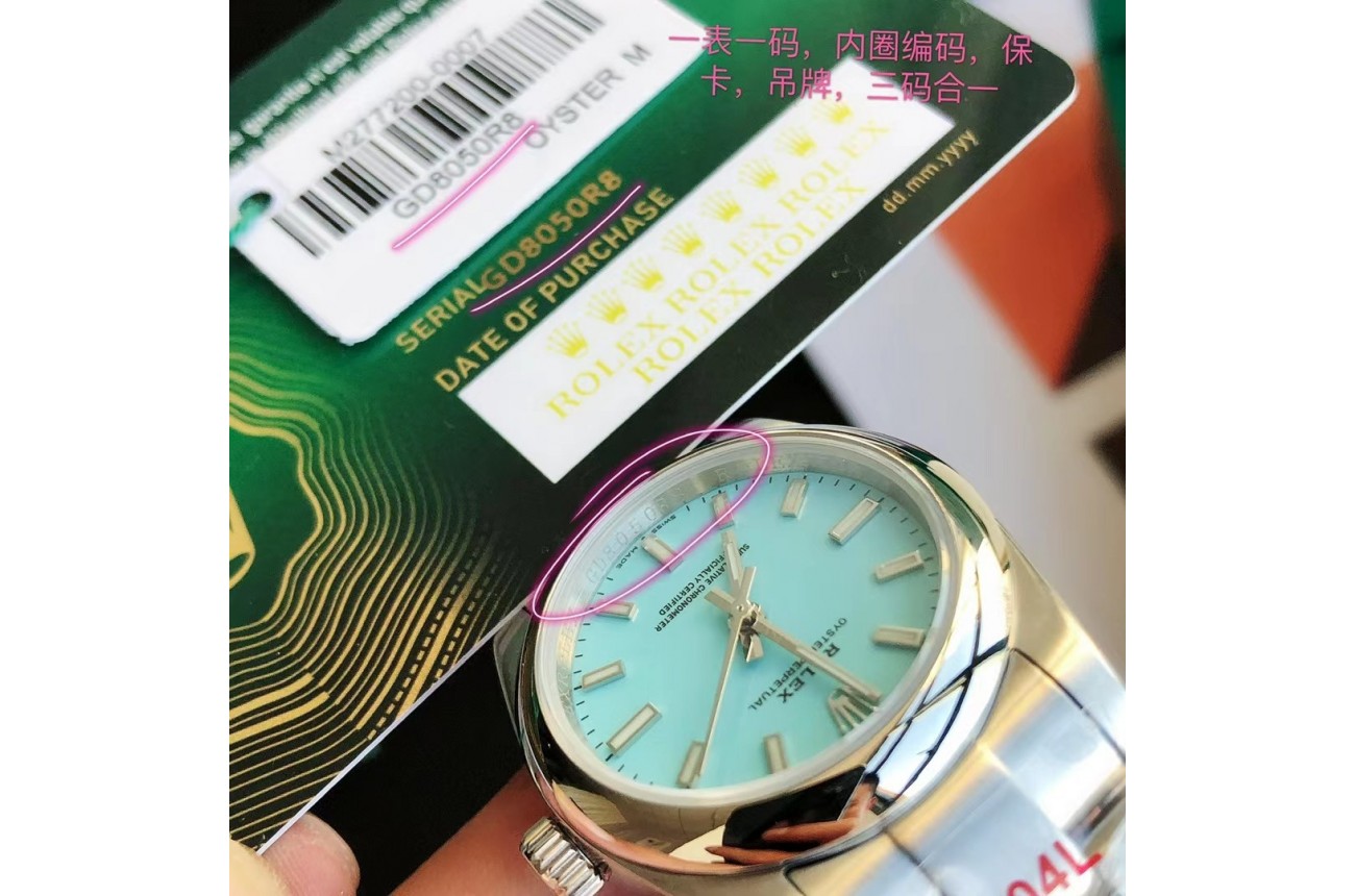Rolex Oyster Perpetual 31/41mm SS/SS Tiffany Blue/Stk