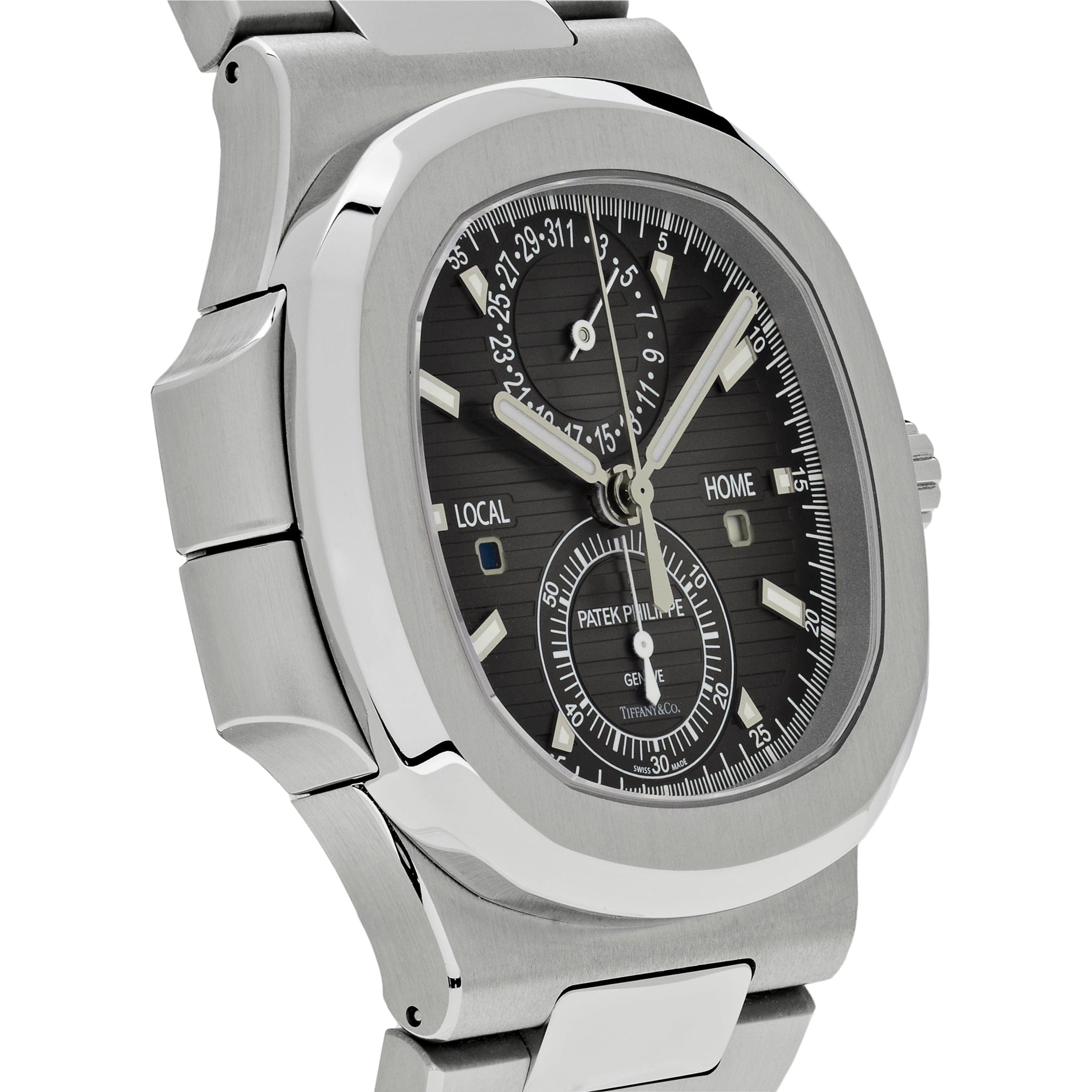 Patek Philippe Nautilus Travel Time Chronograph Stainless Steel Automatic Men's Watch 5990-1A-001