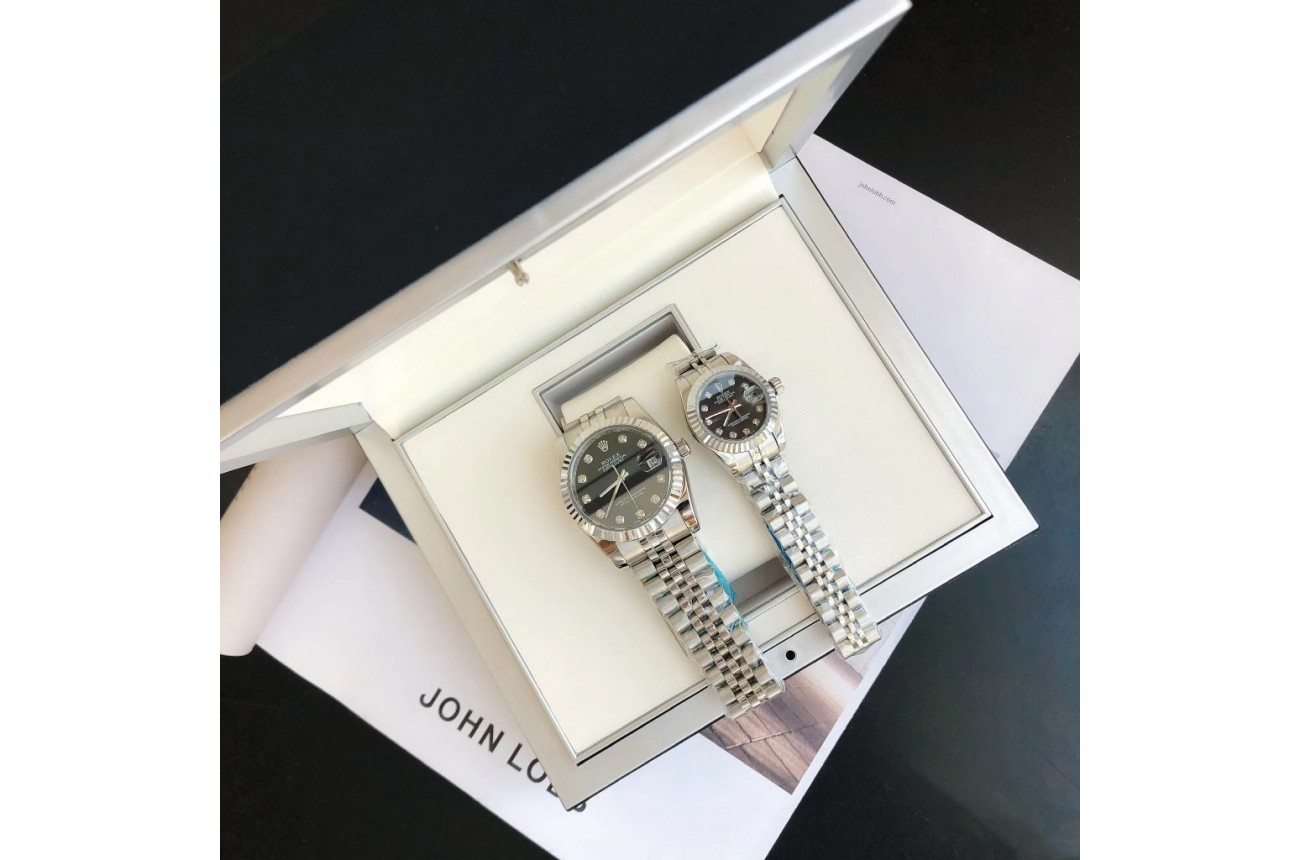 Rolex Datejust 36/28mm SS/SS Jub Black/Dial