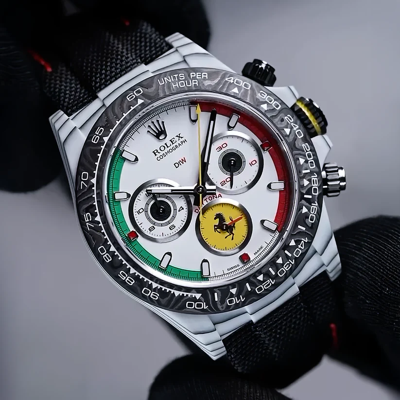 DiW Rolex Daytona FERRARI WATCH CarboQuartz