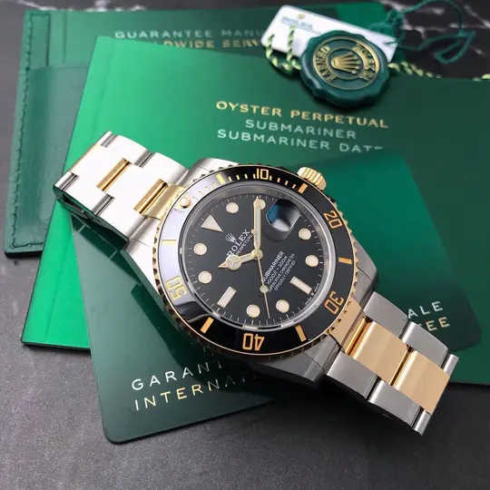 Rolex Submariner Date Two Tone Oyster Bracelet Men's Watch 126613LN
