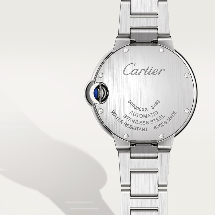 Ballon Bleu de Cartier watch Silver guilloché dial 33 mm
