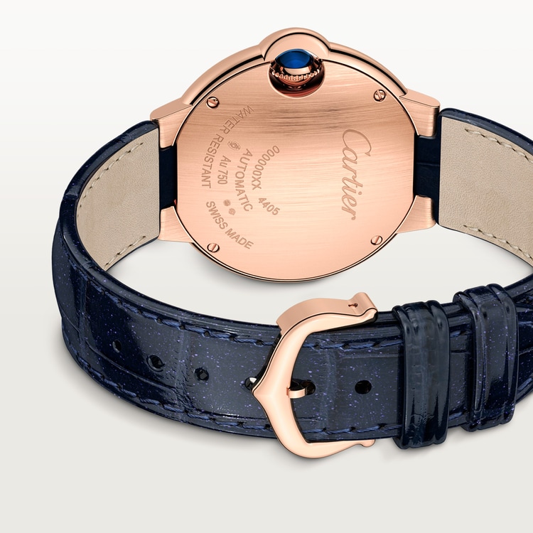 Ballon Bleu de Cartier watch Matt silvered stamped sunray dial 33 mm