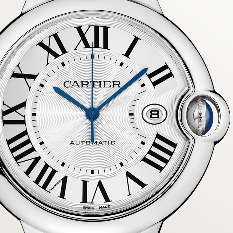 Ballon Bleu de Cartier watch Silver guilloché dial 42 mm