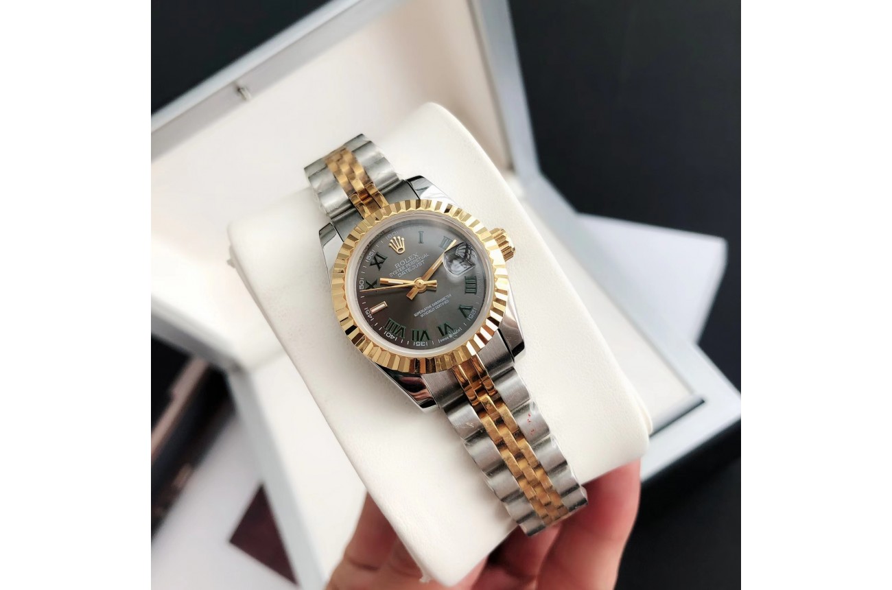 Rolex Datejust 36/28mm RG/SS Jub Grey/Rmn