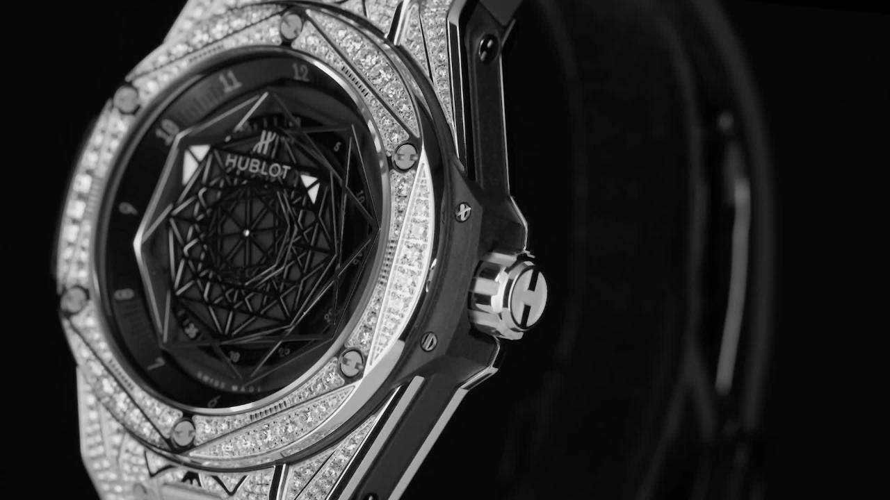 Hublot Big Bang SANG BLEU STEEL PAVΓ Ref# 465.SS.1117.VR.1704.MXM18